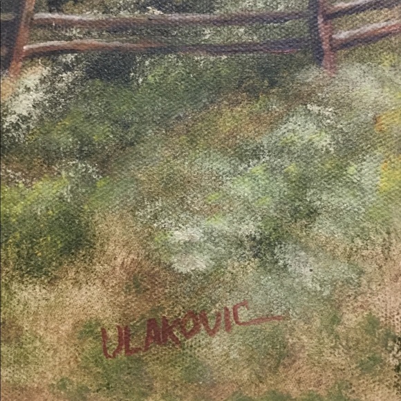 Ulakovic Artist ANTIQUE Oil Painting VINTAGE 1900s - Picture 2 of 5